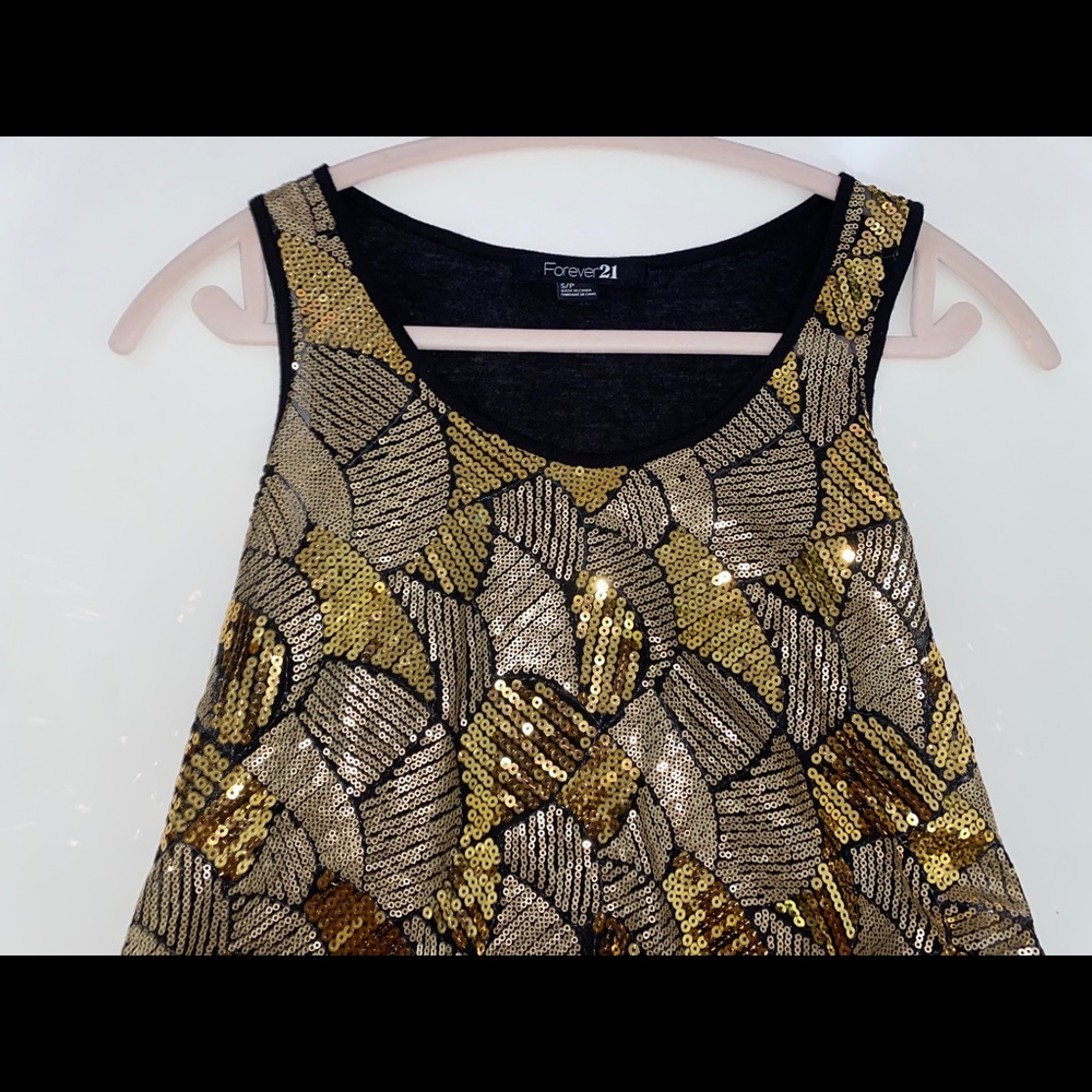 Gold and Black Top